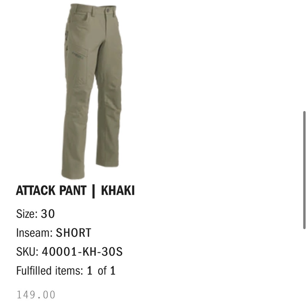 Mens Kuiu Attack Pant 30”